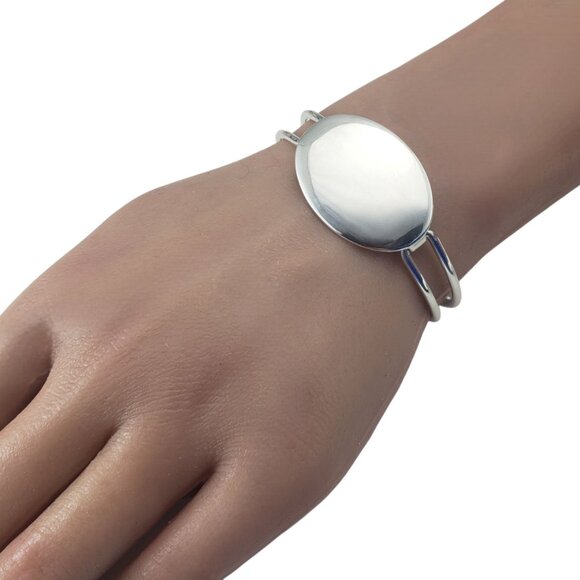 Tiffany & Co. Sterling Silver Oval ID Bangle Bracelet #23256 - Picture 8 of 8